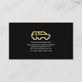 Retro Black White Gold Tab Memorial Service Visitekaartje (Achterkant)