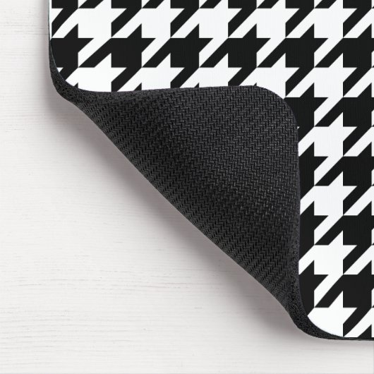Retro Black White Hounds-tand Weaving Pattern Muismat (Hoek)