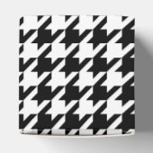 Retro Black White Houndstooth Weaving Patroon Bedankdoosjes (Bovenkant)