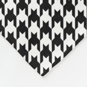 Retro Black White Houndstooth Weaving Patroon Fleece Deken (Hoek)