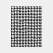 Retro Black White Houndstooth Weaving Patroon Fleece Deken (Voorkant)