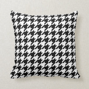 Retro Black White Houndstooth Weaving Patroon Kussen