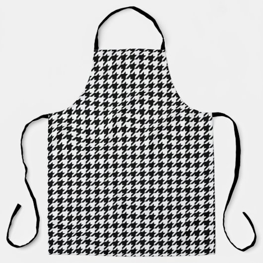 Retro Black White Houndstooth Weaving Patroon Schort (Voorkant)