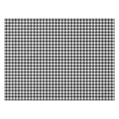 Retro Black White Houndstooth Weaving Patroon Tafelkleed (Voorkant (Horizontaal))