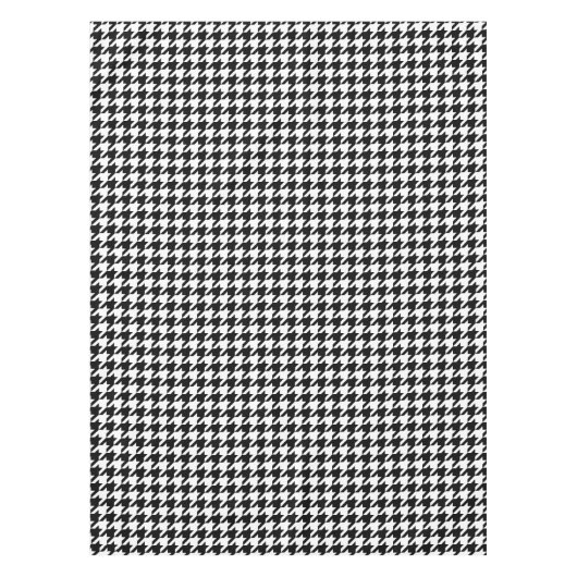 Retro Black White Houndstooth Weaving Patroon Tafelkleed (Voorkant)