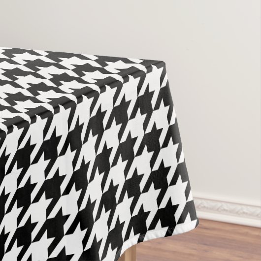 Retro Black White Houndstooth Weaving Patroon Tafelkleed (Voorbeeld)