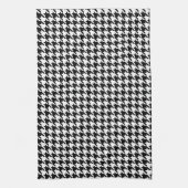 Retro Black White Houndstooth Weaving Patroon Theedoek (Verticaal)