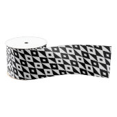 Retro Black White Lozenges Modern Pattern Grosgrain Lint (Spoel)