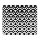 Retro Black White Lozenges Modern Pattern Snijplank (Voorkant)