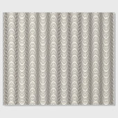Retro Black & White Moiré Stripes, Trippy Abstract Cadeaupapier (Vlak)