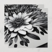 Retro Black & White Paper Flowers (Voorkant / Achterkant)