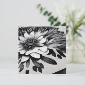 Retro Black & White Paper Flowers (Staand voorkant)
