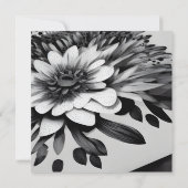 Retro Black & White Paper Flowers (Achterkant)