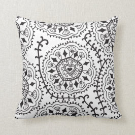 Retro Black & White Pattern-Sierkussen Kussen