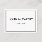 Retro Black White Professional drie strips Visitekaartje (Voorkant)