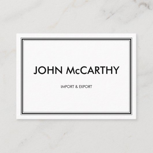 Retro Black White Professional drie strips Visitekaartje (Voorkant)