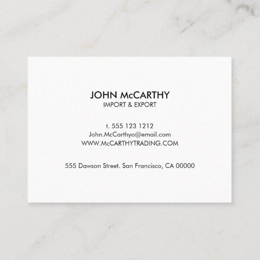 Retro Black White Professional drie strips Visitekaartje (Achterkant)