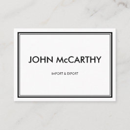 Retro Black White Professional Elegant minimalist Visitekaartje