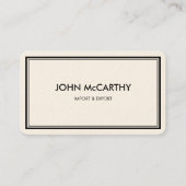 Retro Black White Professional Elegant minimalist Visitekaartje (Voorkant)