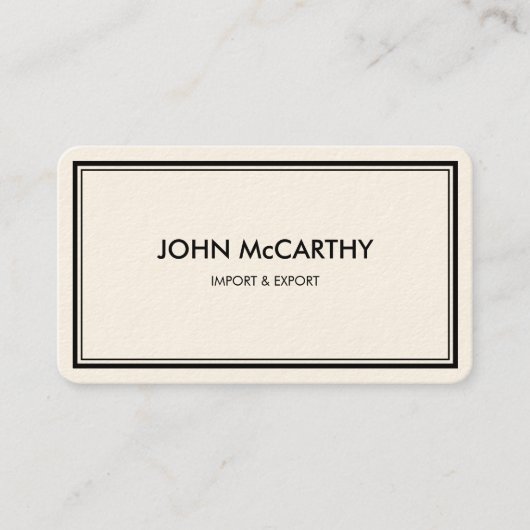 Retro Black White Professional Elegant minimalist Visitekaartje (Voorkant)