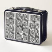 Retro Black White Squares Psychedelic Pattern (Voorkant)