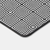 Retro Black White Squares Psychedelic Pattern Bureaumat (Hoek)