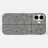 Retro Black White Squares Psychedelic Pattern Case-Mate iPhone Case (Achterkant (horizontaal))
