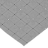 Retro Black White Squares Psychedelic Pattern Korte Tafelloper (Hoek)
