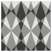 Retro Black White Triangle Diamond Squares Patroon Stof (Close Up)