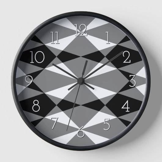 Retro Black White Triangle Squares Mosaic Pattern (Voorkant)