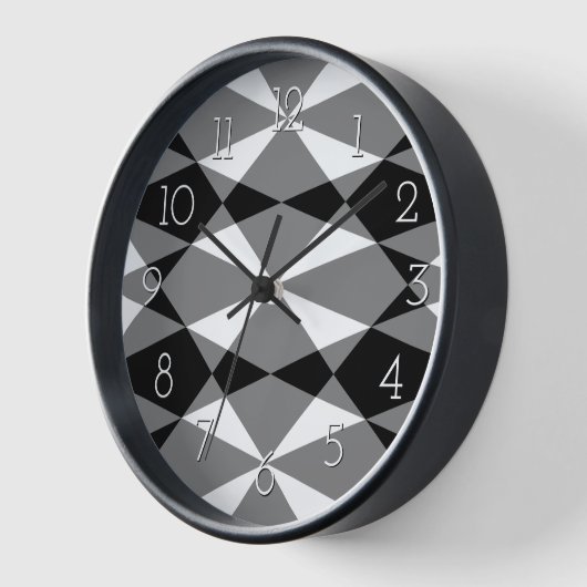 Retro Black White Triangle Squares Mosaic Pattern (Hoek)