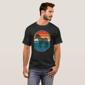Retro Black zebra stijlvol zebra T-shirt (Voorkant volledig)