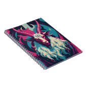 Retro blacklight vibe occulte satanische baphomet notitieboek (Rechterzijde)