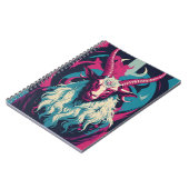 Retro blacklight vibe occulte satanische baphomet notitieboek (Linkerzijde)