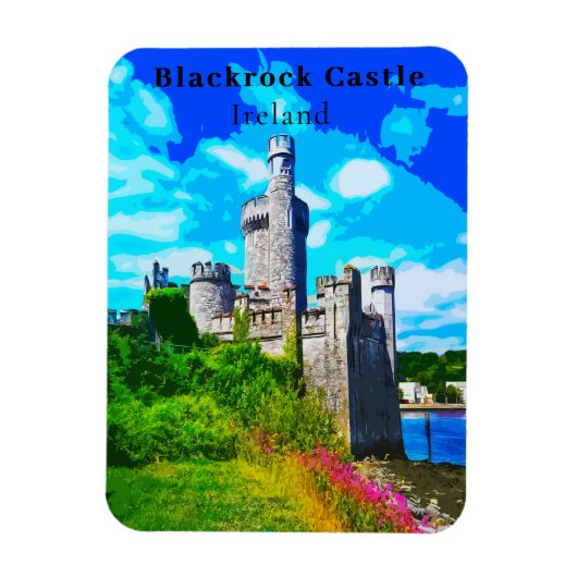 Retro Blackrock Castle Cork Ierland Reismagneet Magneet (Verticaal)
