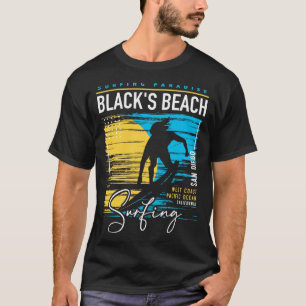 Retro Blacks Beach San Diego Surfen Surfi T-shirt
