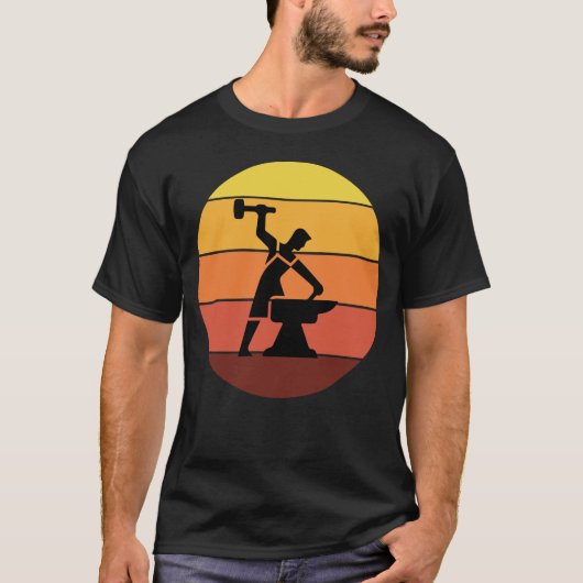 Retro Blacksmith Metalsmith Metal Worker T-shirt (Voorkant)