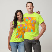Retro Blad Patroon T-shirt (Unisex)