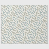 Retro bladeren & wijnstokken cadeaupapier (Vlak)