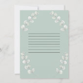 Retro bladgroen wenskaart Dank u Bedankkaart (Achterkant)