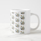 Retro bladpatroon grote koffiekop (Rechts)
