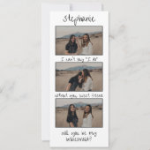 Retro Bladwijzer 3 Fotostrip Bruidsmeisje Voorstel Save The Date (Voorkant)