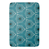 Retro Blauw Abstracte Moderne Print Badmat (Voorkant Verticaal)