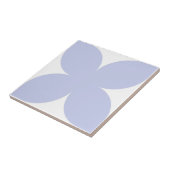 Retro Blauw Bloemblaadje Mid Century Modern Design Tegeltje (Zijkant)