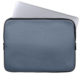 Retro Blauw Effen Kleur Duidelijk Laptop Sleeve