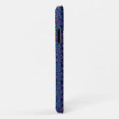 Retro blauw en roze patroon Case-Mate iPhone case (Achterkant/rechts)