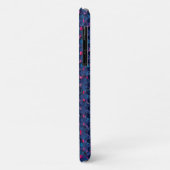 Retro blauw en roze patroon Case-Mate iPhone case (Achterkant/links)
