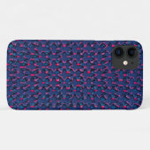 Retro blauw en roze patroon Case-Mate iPhone case (Achterkant (horizontaal))
