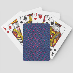Retro blauw en roze patroon pokerkaarten