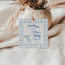 Retro Blauw Gekke Gans Hand getrokken Baby Boy